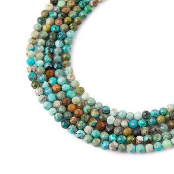 Turquoise Hubei faceted beads 3mm