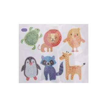 Diamond painting set of stickers with animals 6pcs