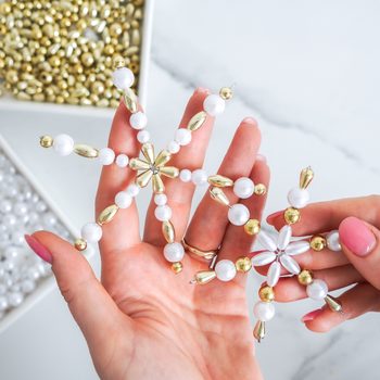 Manumi kreativní sada na dekorování vánočních ozdob stříbrná