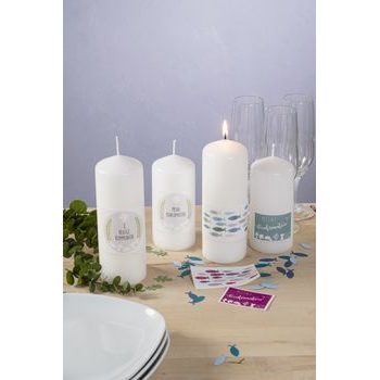 Rico design set of wax pens for painting on candles 6 pcs floral pastel colors