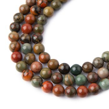 Red Picasso Jasper beads 6mm