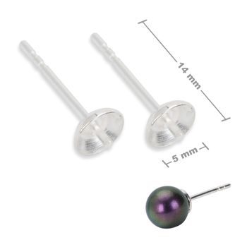 Bază tip cui pentru cercei din argint pentru SWAROVSKI 5818 6-12mm nr.255