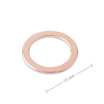 Silver connector ring rose gold-plated 13mm No.765
