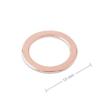 Piesă legătură rotundă din argint 13mm placată cu aur roz de 18K nr.765