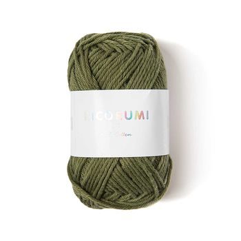 Cotton crochet yarn Ricorumi dk shade 048 olive