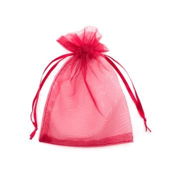 Organza bag 80x70mm red