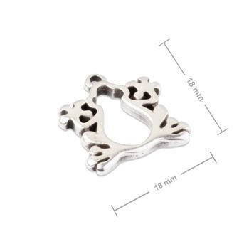 Manumi pendant frog 18mm silver-plated