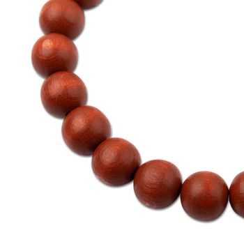 Manumi czech wooden beads 14 mm cihlová