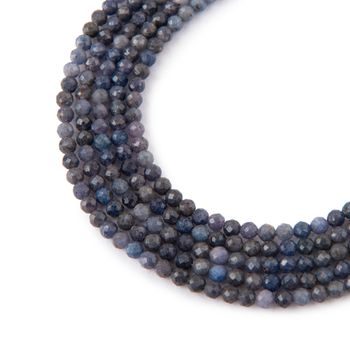 Sapphire faceted beads 3mm