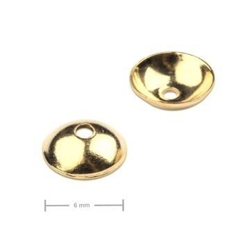 Kaplík z chirurgické oceli 6 mm v barvě zlata