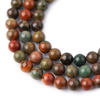 Red Picasso Jasper beads 8mm