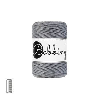 Bobbiny Fir textil Macramé Baby 1,5mm Steel