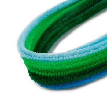 Chenille wires 50x0,8cm 10ks blue-green