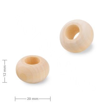 Mărgele din lemn rondele cu miez larg pentru Macramé 20x12mm