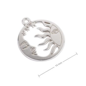 Silver Pendant Sun & Moon