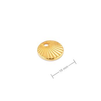 Manumi pendant ring with rays 9mm gold-plated