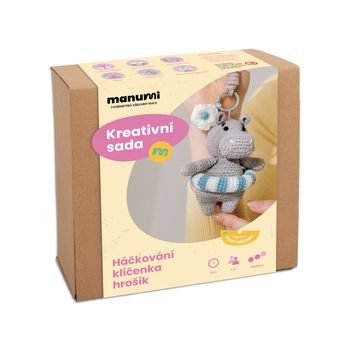 Manumi creative crochet set for a Hippo pendant