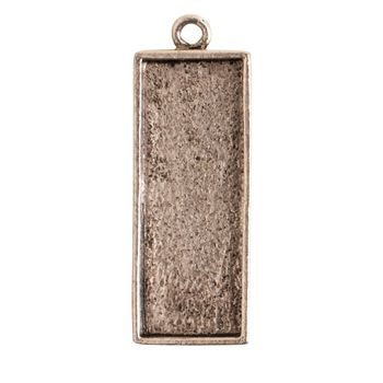 Nunn Design pendant with a setting rectangle 33x11,5mm silver-plated