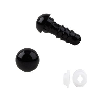 Toy eyelet ⌀6 mm with safety lock black
