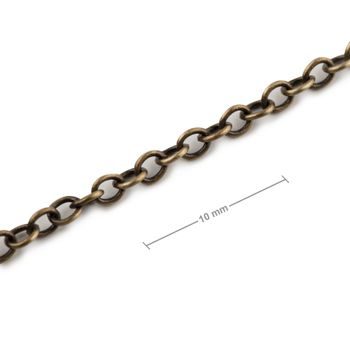 Unfinished jewellery chain with 2.5mm link antique brass
