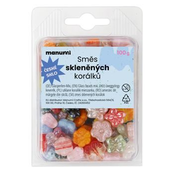 PRECIOSA směs skleněných korálků květiny
