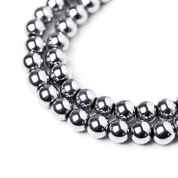 Silver plated Hematite 8mm