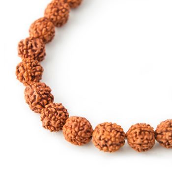 Bead from Rudraksha seed colored 10mm