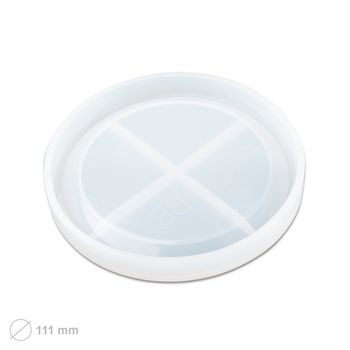 Matriță de silicon pentru turnarea rășinii de cristal tăviță rotundă 111x12mm