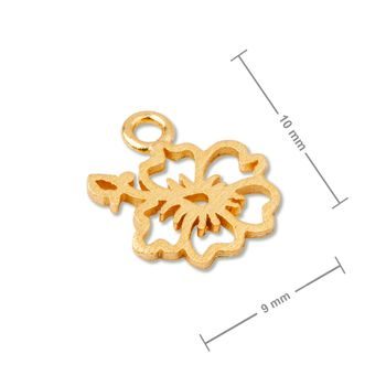 Amoracast pendant hibiscus flower 10x9mm gold-plated