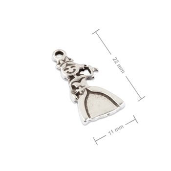 OmegaCast pendant princess 22x11mm silver-plated
