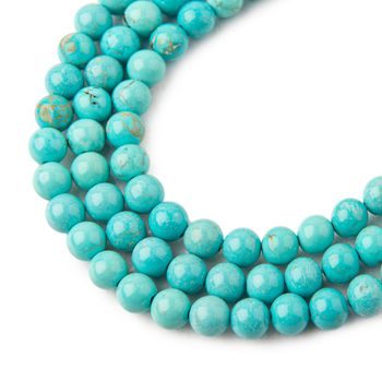 Blue Howlite Magnesite beads 6mm