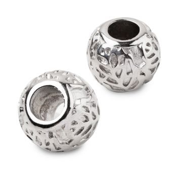Stainless steel bead with large center hole No.36