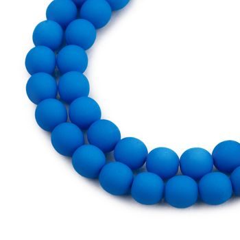 České stláčané koráliky Estrela NEON 8 mm modré