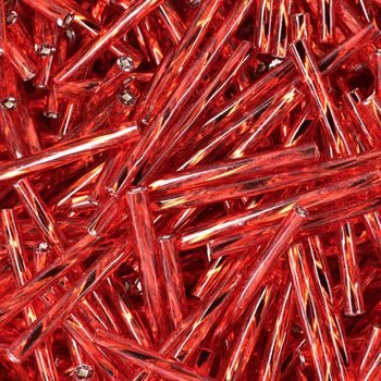 PRECIOSA glass tubes twisted 30mm red
