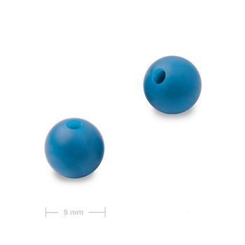 Silicone round beads 9mm Midnight Blue