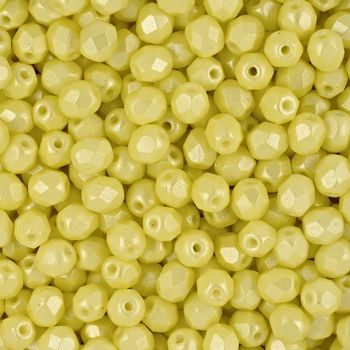 Manumi české broušené korálky 4 mm Pearl Shine Amber