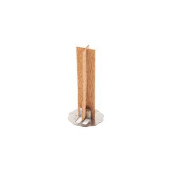 Rose wood candle wick with a metal holder 13x50mm