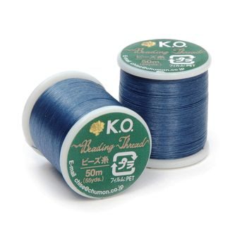 K.O. beading thread B 50m blue No.9