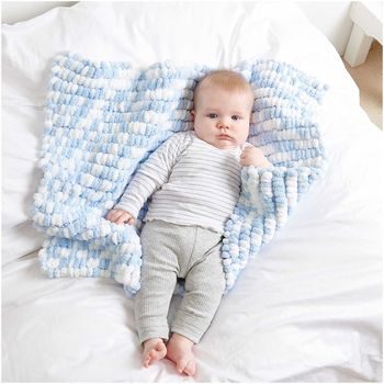Rico design háčkovacia bambulková priadza POMPON Print ružovo-biela
