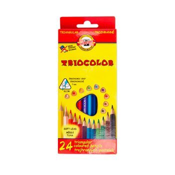 Koh-i-noor pastelky TRIOCOLOR 24ks