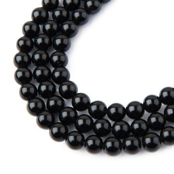 Black Obsidian beads 6mm