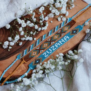 Manumi kreativní sada na výrobu šperků z korálků Preciosa kytičky a třešně
