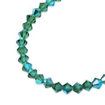 Preciosa MC bead Rondelle 4mm Emerald AB