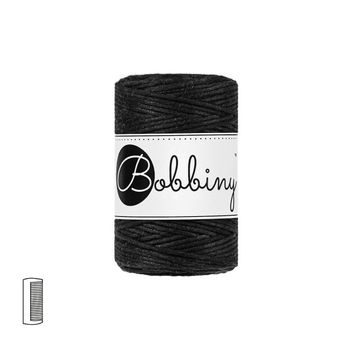 Bobbiny Fir textil Macramé Baby 1,5mm Black