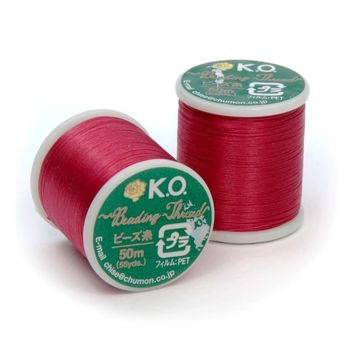 K.O. beading thread B 50m red No.5