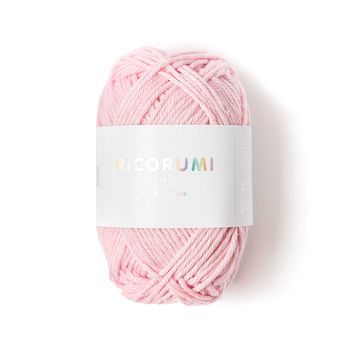 Cotton crochet yarn Ricorumi dk shade 011 light pink