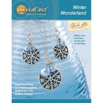TierraCast quick kit earrings a necklace Winter Wonderland