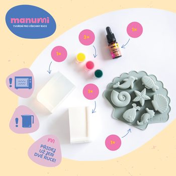 Manumi kreativní sada na dekorování vánočních ozdob stříbrná