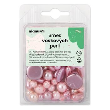 Glass pearls mix pink