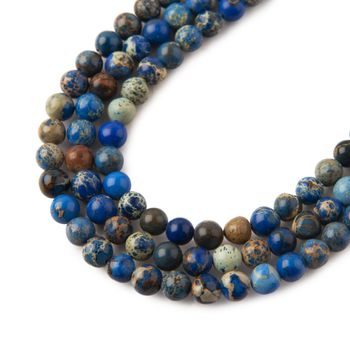 Lapis Imperial Jasper beads 4mm